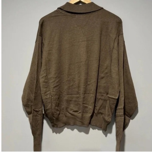 Good American Women's Sheer Collared Henley Top - Picture 5 of 9